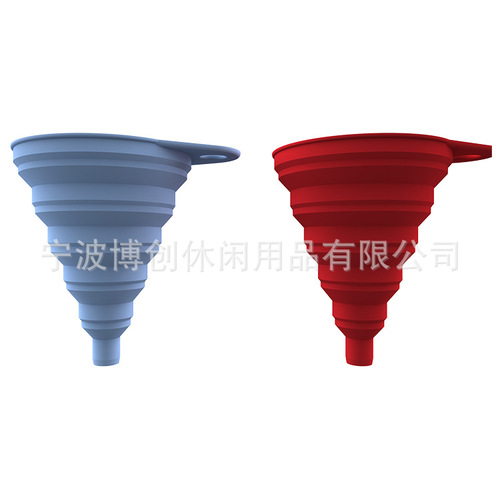 Kitchen Mini Large Small Food Grade Telescopic Creative Portable Foldable Long Neck Silicone Funnel Factory