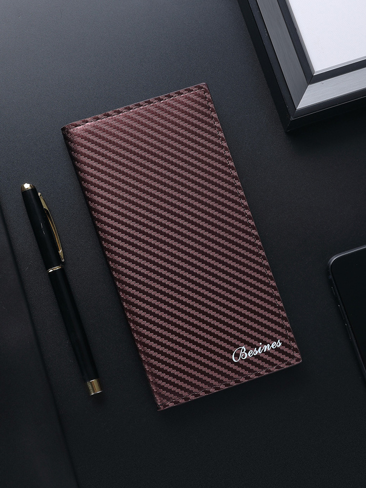 Cartera de fibra de carbono de lujo ligera para hombres retro 3 en 1 antimagnético multi tarjeta cartera de tarjetas para hombres