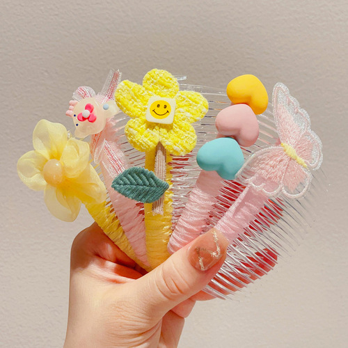 Summer new children's bangs broken hair artifact comb girl's forehead hairpin girl's headwear baby hair comb hairpin