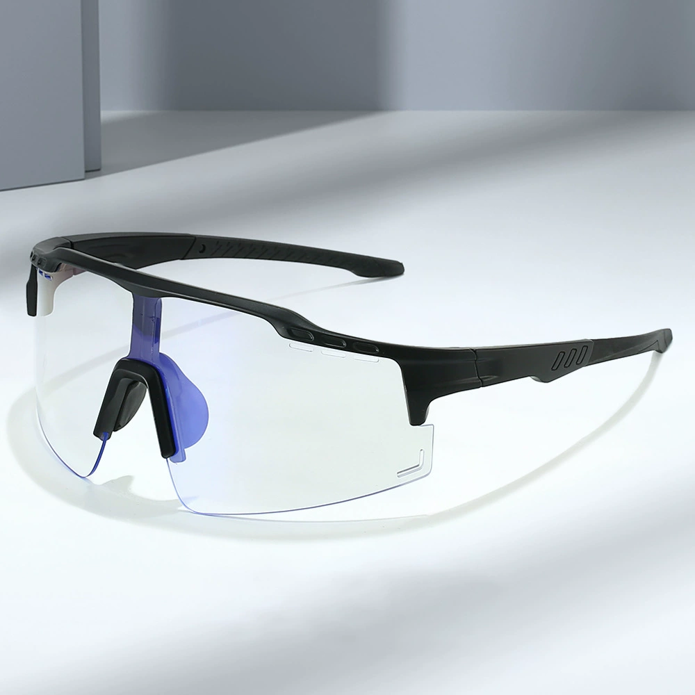 Cross -border new high -definition PC anti -blue light discoloration sports ride glasses European and American tide sunscreen mirror sunglasses