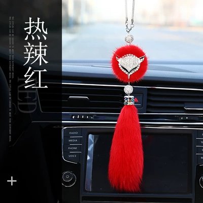 Creative Car Pendant Handmade Interior – Car hanging - fox-pendant-hot-red-charm