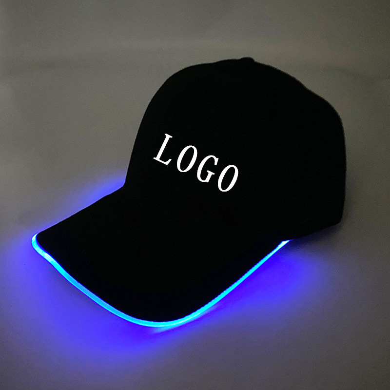 Gorra de béisbol LED para correr de noche protección solar estilo unisex gorra brillante para fiestas bares y baile callejero