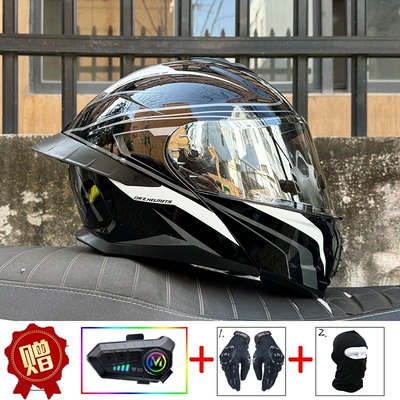 dual visors, full-face helmet for motorcycle touring, Motosiklet dəbilqələri - m-gray-track-aurora-silver-night-vision-y10-bluetooth-hard-microphone