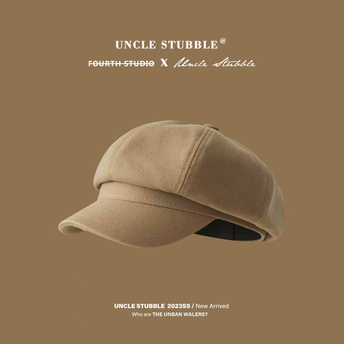 Smooth woolen octagonal [khaki]