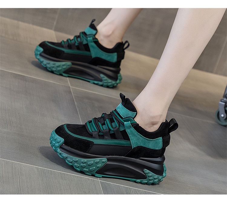 Fleece-lined Full-leather Dad For Women, 2026 Winter New Model, Thick-soled Sneakers, Casual, Fashionable, Versatile_vogvips.com