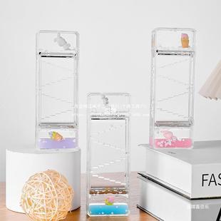 New Cartoon Liquid Hourglass Oil Drop Ornaments Oil Leakage Transparent Acrylic Oil Decompression Crafts Creative Gifts