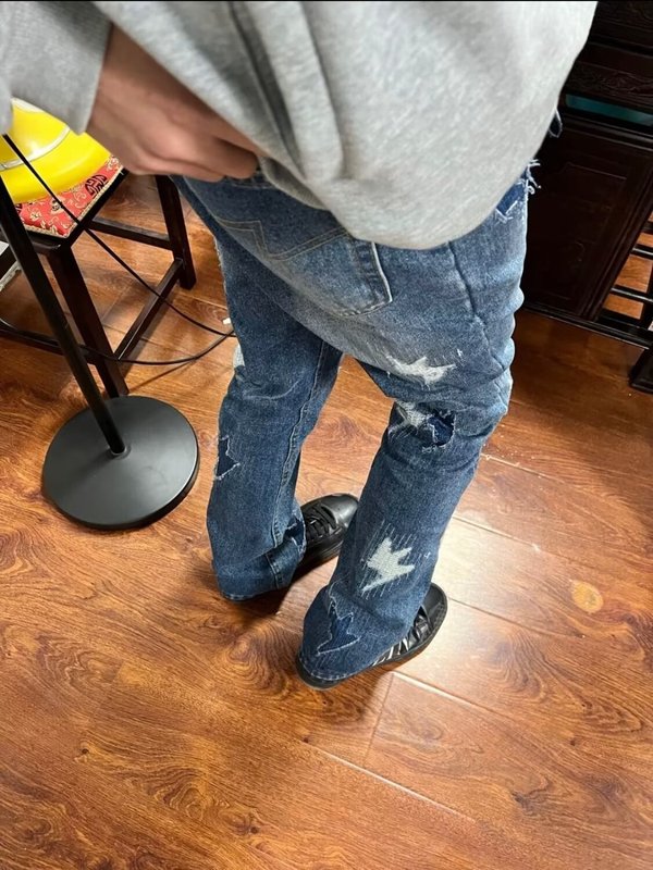 跨境高品质水洗牛仔长裤男修身小脚直筒高端潮牌时尚男式休闲裤子|undefined