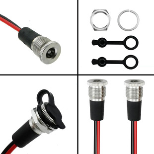 Dc-099 All-Copper Threaded Cap 5.5*2.1 Injection Molded Integrated Wire Female Interface Dc Power Socket