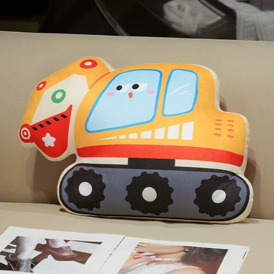 Cartoon Vehicle Car Fire Oyuncaq yastıqlar - 5032cm-yellow-excavator-04kg-dimensions-as-shown-in-the-picture