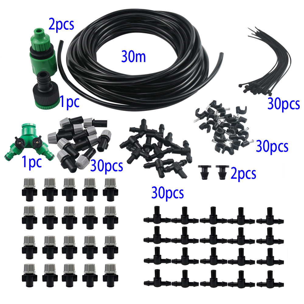 Sistema de pulverización de enfriamiento por pulverización de agua de atomización gris para riego automático de artefactos de flores jardinería equipo de riego image 20