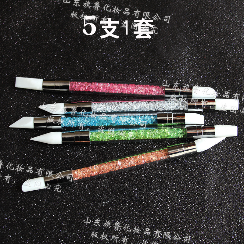 Pluma para decoración de uñas, aplicador de diamantes de imitación pequeños, bolígrafo adhesivo, crayón adhesivo, bolígrafo de diamantes de imitación adhesivo, herramienta de punteado fuerte, herramienta de succión de diamantes de imitación.