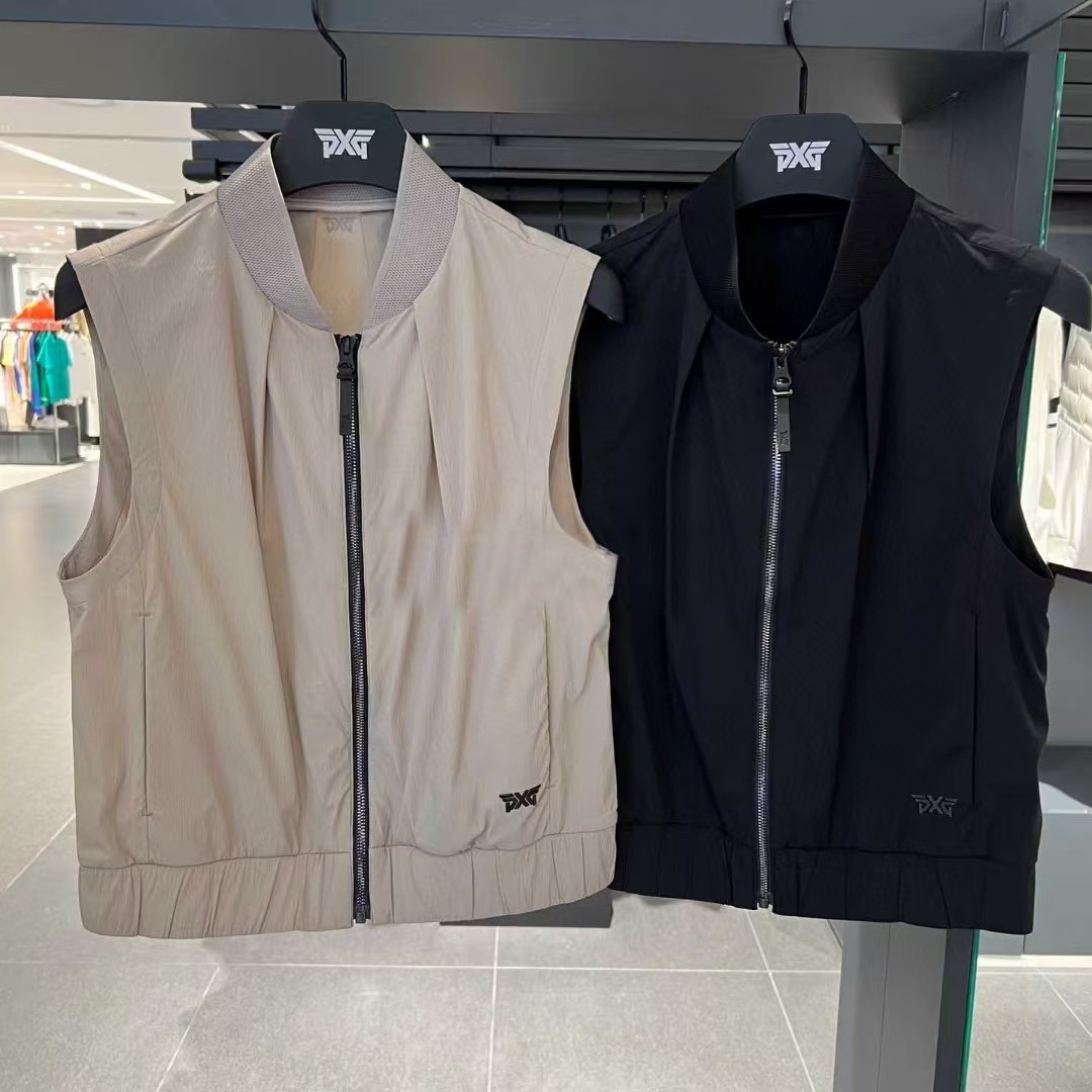 25 Spring and Summer Women's Golf Clothing Zipper Sleeveless Vest Easiest for Match Casual Top