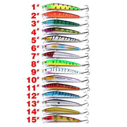 Cross-border Luya Bait Minnow Bait Floating Fishing Bait 10 Color Ribbon Ring Beads Bionic Bait Hard Bait Wholesale Bait