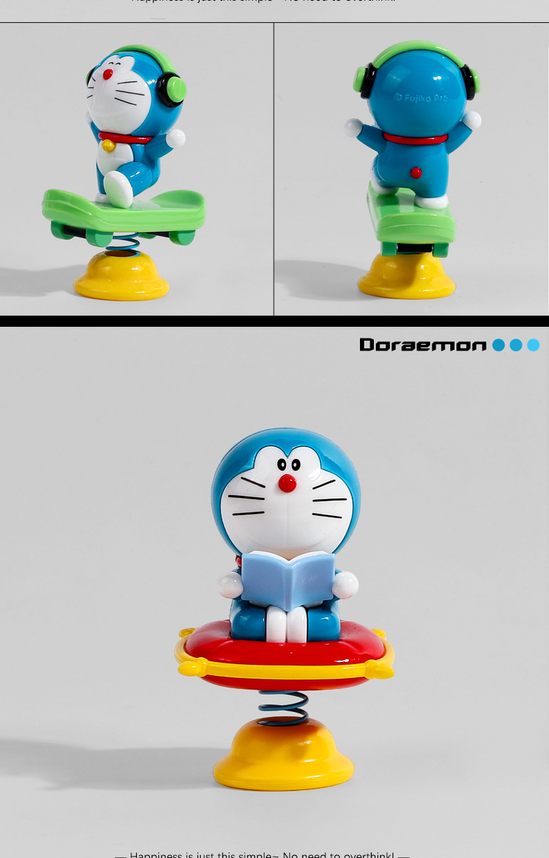 Official Doraemon Cute Time Car Ornament Doraemon Shaker Trendy Toy Desktop Decoration