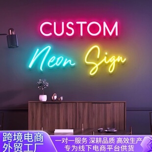 English Letter Shape Luminous Sign 5V12V Cross-Border Popular Led Decorative Neon Holiday Party Custom Sign