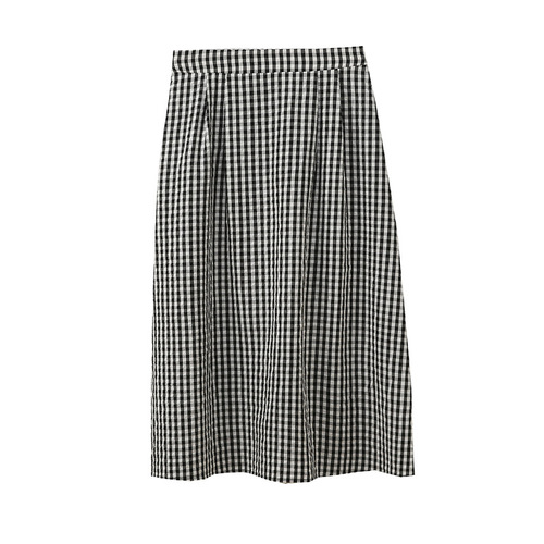 Women's 2025 Summer New Inno Large Size Retro Tartan A-Line Knee-Length Skirt 252432