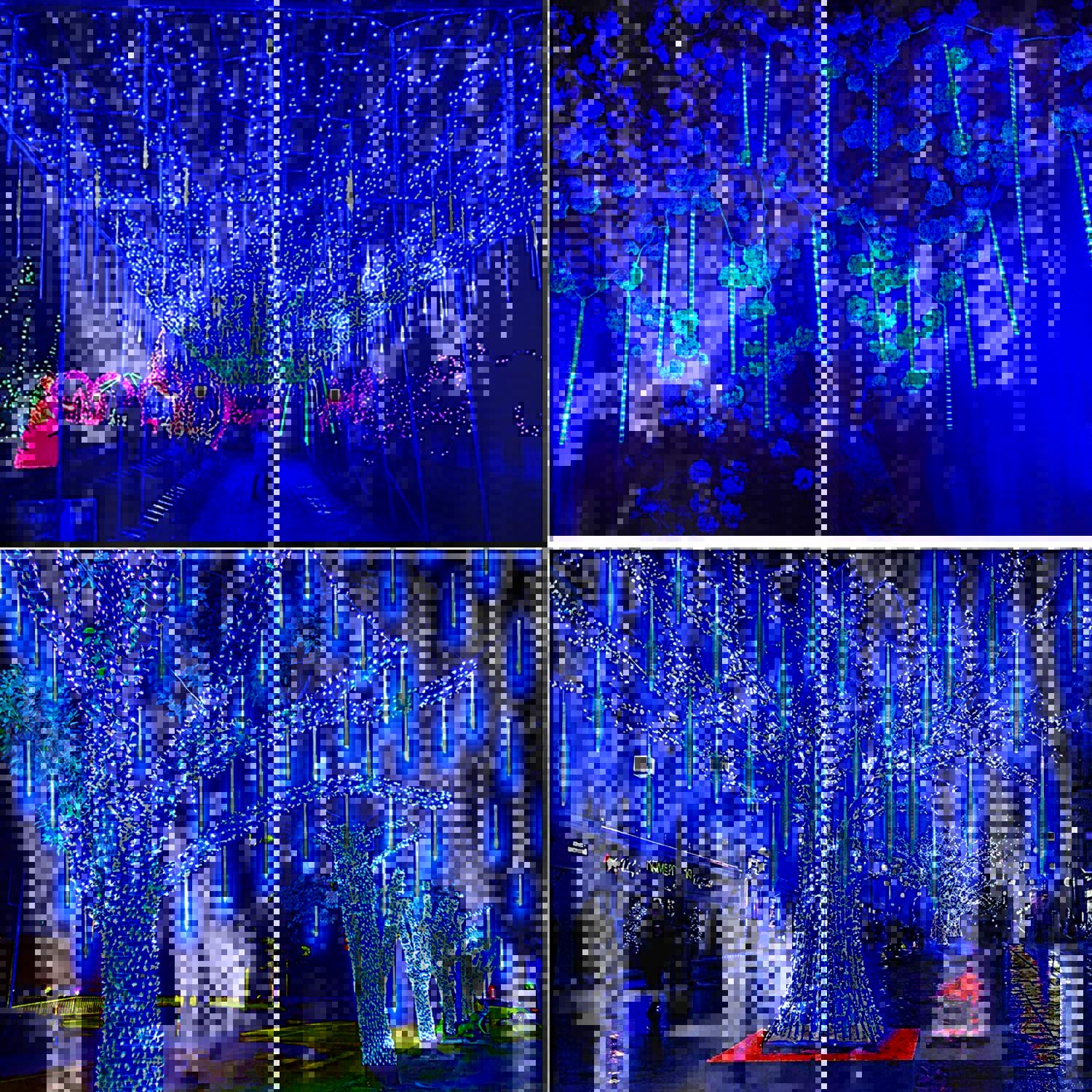 LED Meteor Light Tube Factory Solar Meteor Shower Tree Christmas Ornament Decorative Outdoor Meteor Light