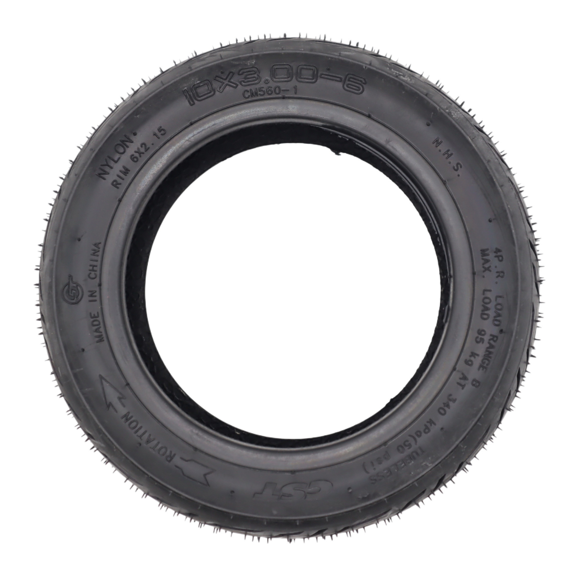 Zhengxin Cst10X3.00-6 Vacuum Tire 10-Inch 3.00-6 Thickened Vacuum Tire for Electric Scooter and Electric Vehicle