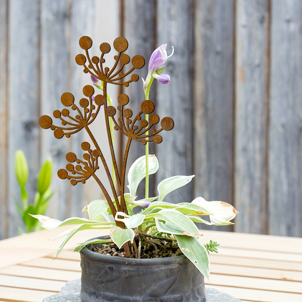 Скандинавское ржавое растение, подключаемое к розетке, украшение для уличного двора, сада, газона, современное искусство, украшение для растений в горшках, украшения