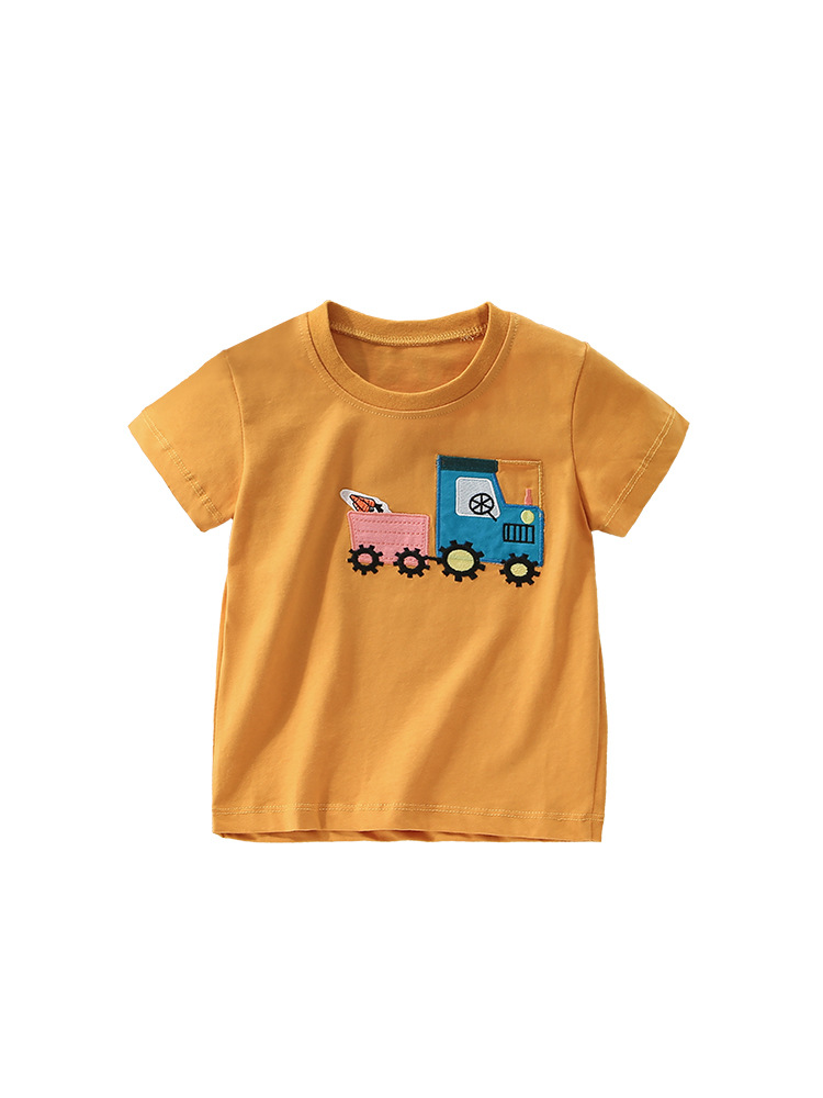 Malwee transfronterizo niño de manga corta verano nuevo estilo camiseta de aire extranjero Europa y América niños de cuello redondo chaqueta de algodón