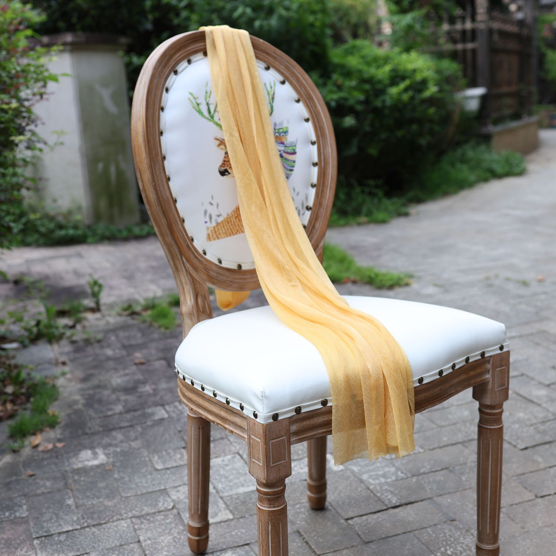 Cortina de belleza cortina arco de boda césped decoración al aire libre tabla bandera cortina cortina chiffon