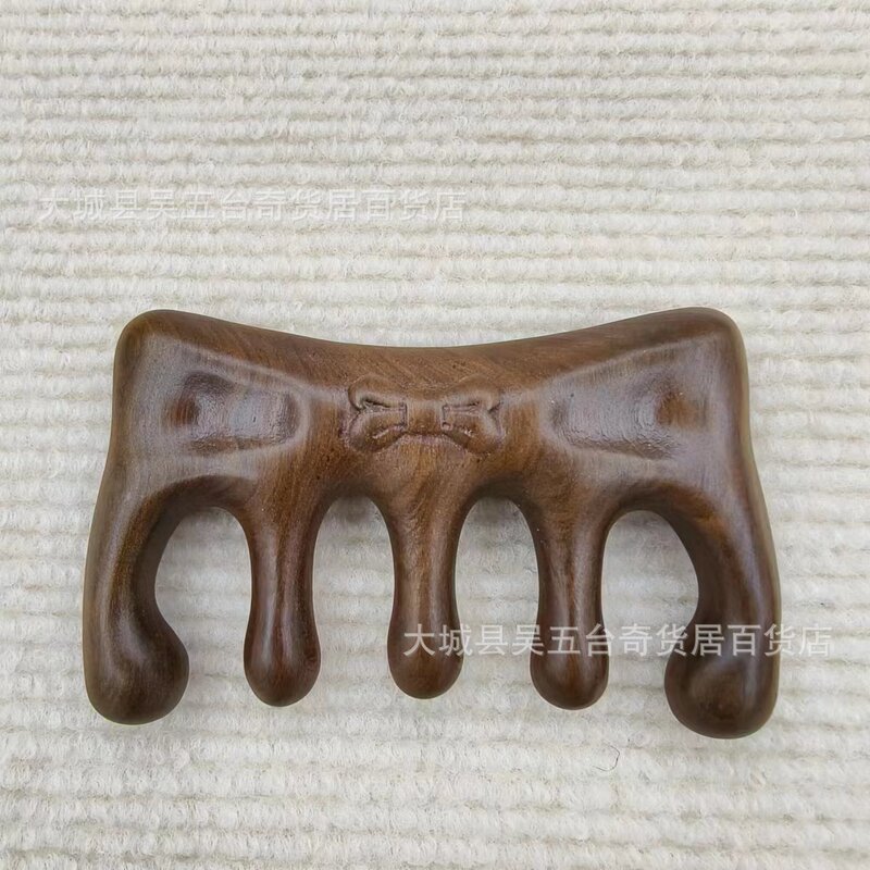 金糸檀木イルカマッサージ櫛海馬木櫛メーカー卸売り経絡櫛スポットは木製マッサージ櫛を厚くする|undefined