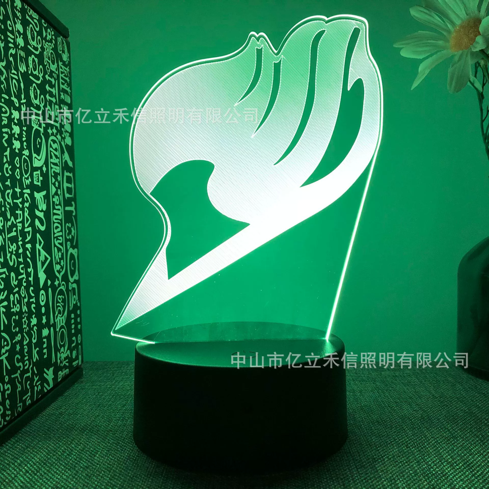 Гибридный 3D ночной светильник Fairy Tail Ailusa USB сенсорный цветной пульт ДУ LED креативная настольная лампа подарок