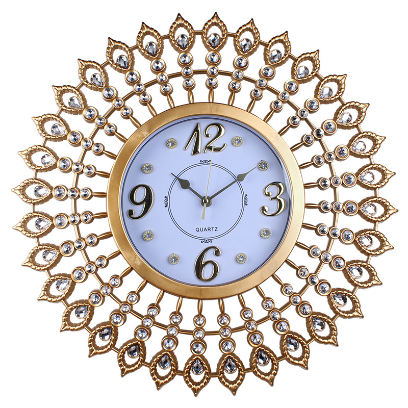 Antiguo hogar decorativo reloj digital marco tridimensional diseño hueco Reloj de pared reloj de cuarzo de escaneo puntual