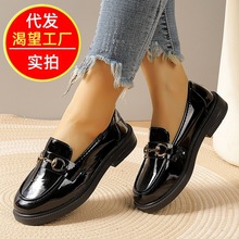小皮鞋2026年春季新款不累脚工作鞋平底妈妈单鞋女防滑软底乐福鞋