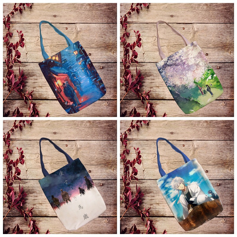 Shopping bag Gintama Sakata Gintoki Setsumi Yorozuya canvas bag handbag for girls simple shoulder bag school bag