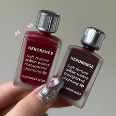 HERORANGE輕露玻璃水光唇釉 滋潤鏡面唇彩嘟嘟唇不易沾杯顯白口紅