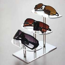 透明多层眼镜手办展示架化妆品小商品陈列架皇冠手链展示