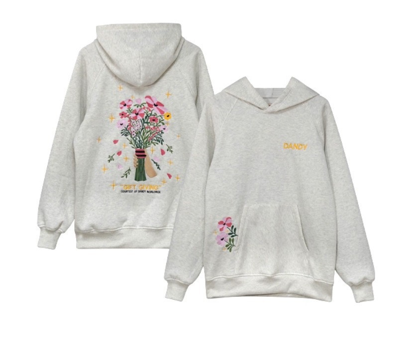 2024 New European Women's Dropped Shoulder Sleeve Thread Chasing Sunsets Brand Hoodie XS-5X_voghion.com