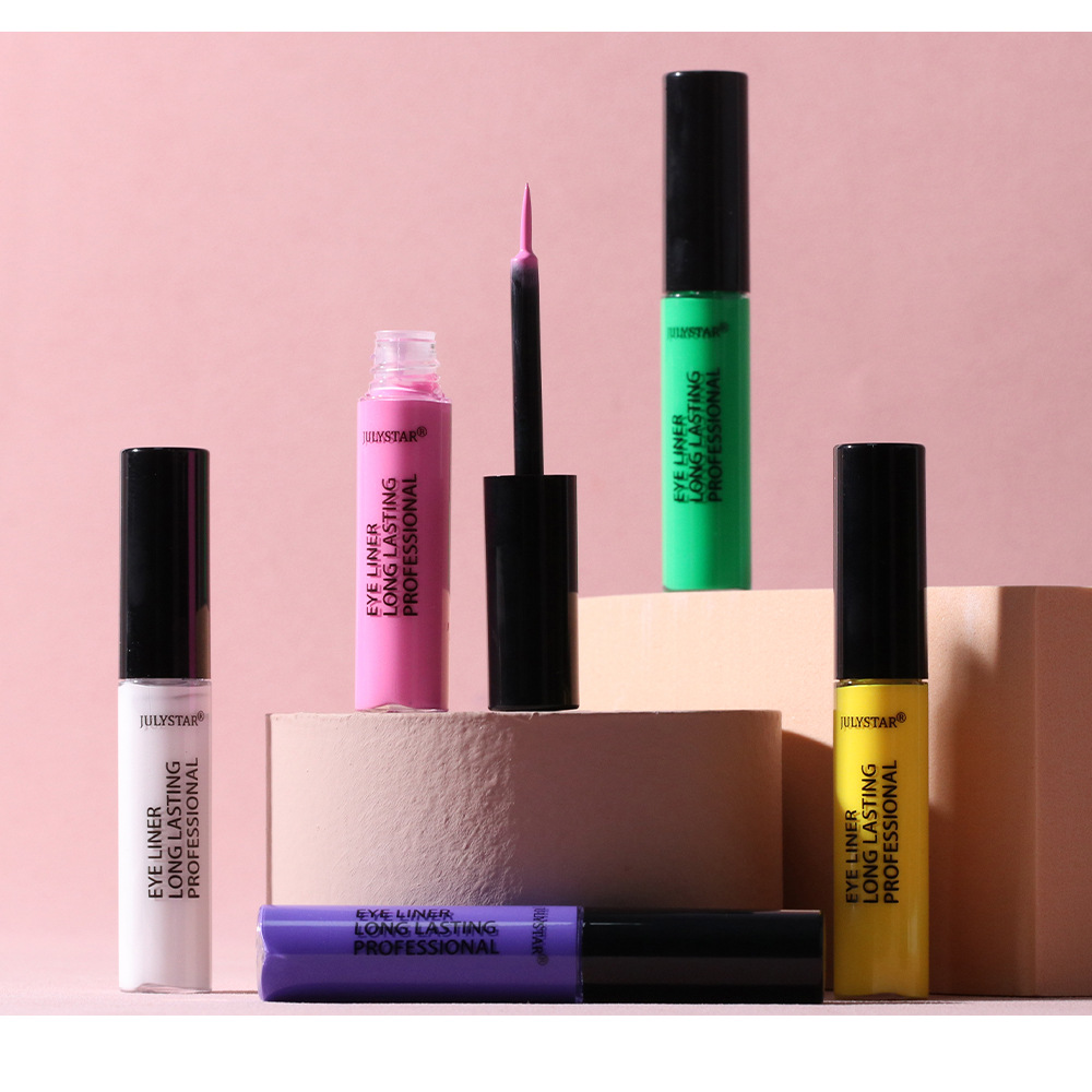 julystar Cross-border Halloween Beauty Eyeliner Liquid Cross-border Colored Waterproof, Oil-Proof and non-smudging Eyeliner Pen wholesale undefined