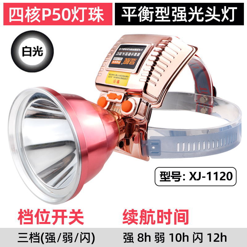 Cañón láser Luz de pesca nocturna Faros de alta potencia Luz fuerte Carga al aire libre Ultra brillante Linterna de largo alcance Lámpara de minero de batería de litio