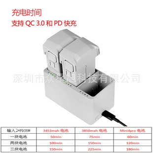 Factory Direct Sales Suitable for Dji Mini3Pro Mini4Pro Charging Manager Three-Electric Charger