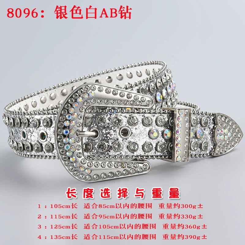 Пояс 3 шт, пояс из акрилового страза в форме diamonds, панк стиль, длины 105–135 см
