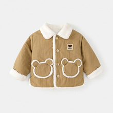 女童秋冬季棉服儿童夹棉加厚保暖外套男女宝宝1一3岁可爱卡通棉袄