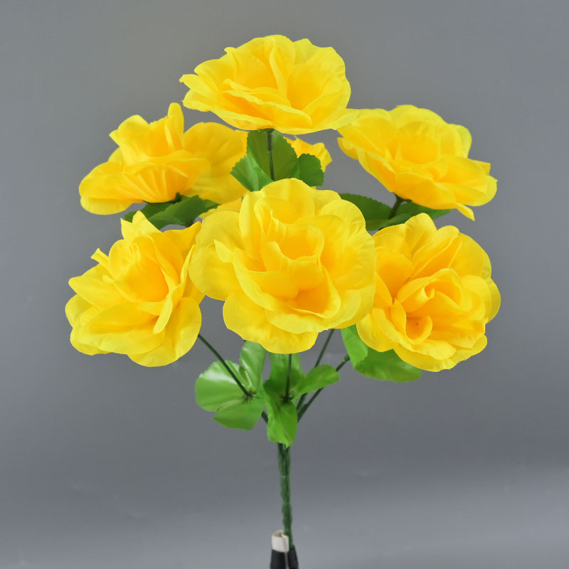 Fuente de fabricación mayorista simulación de gran precio simulación de siete meses de decoración de flores falsas flores de seda falsificadas ramo