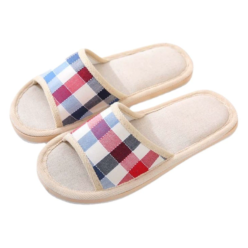 Льняные тапочки Four Seasons для путешествий в отеле, Нескользящие домашние Нескользящие тапочки из ЭВА с мягким дном, домашняя партия из светлого дерева для мужчин и женщин