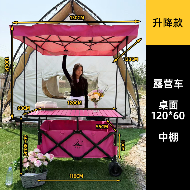 Carrito de Camping Plegable y Ajustable de Metal para Exterior image 26