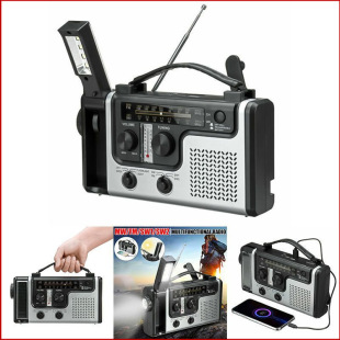 Hand-Cranked Power Generation Radio for the Elderly Full-Band Solar Charging Flashlight Outdoor Emergency Rechargeable Portable