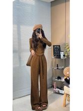 冬装搭配一整套2025时尚新款时尚爆款高级今年流行漂亮套装裤女装