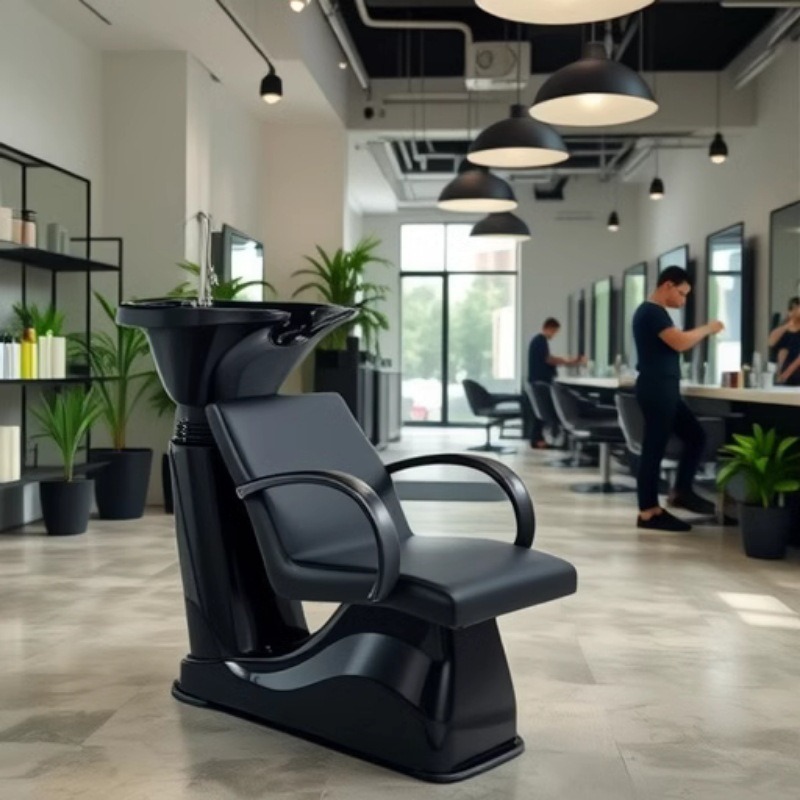 Comodidad y ligera ABS silla de asiento tipo lavabo de plástico lavabo ajustable con paquete de accesorios de agua