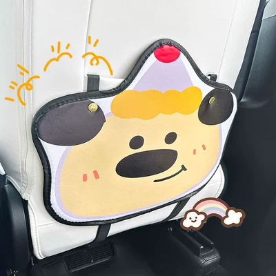 puppy cartoon cute car chair: Chair back anti-kick pad
