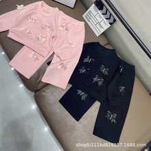 丽蓓童装 中小童蝴蝶工艺套装 欧美洋气90-130码 25年秋款yxt