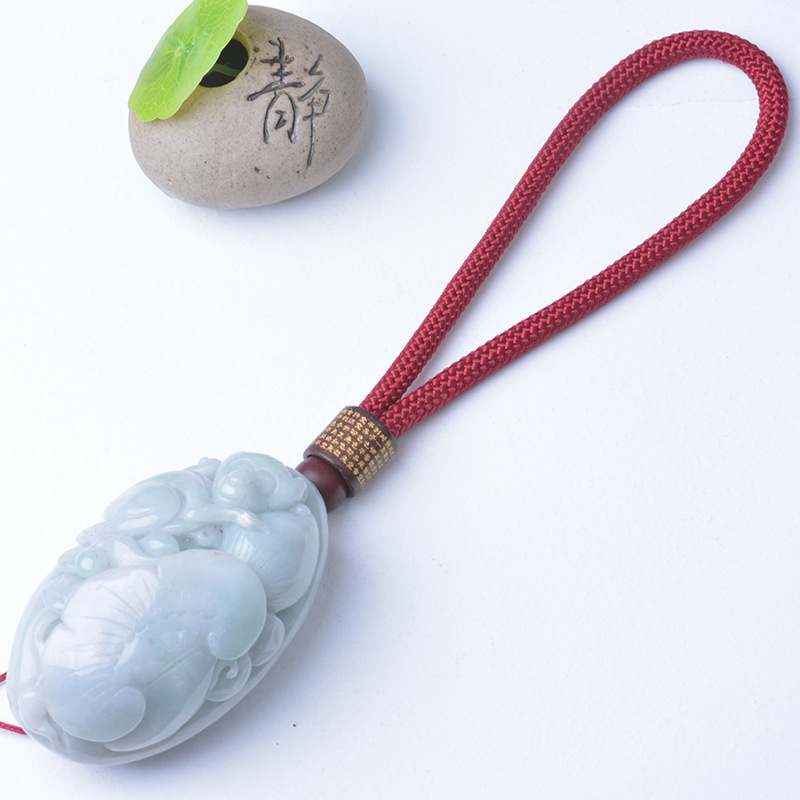 新款手工diy大悲咒木桶珠手把绳子挂件蜜蜡貔貅手玩件绳厂家直销