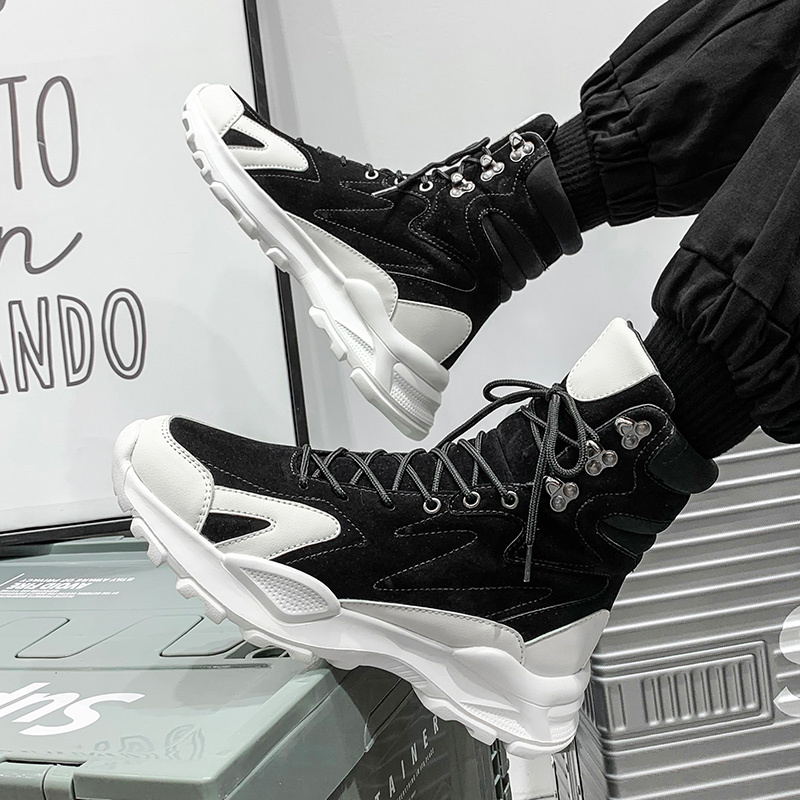 Putian High-top Shoes Men's Spring and Autumn 2024 New Elevated 10cm Dad Basketball Casual Sports Workwear Martin Boots Putian High-top Shoes Men's Spring and Autumn 2024 New Elevated 10cm Dad Basketball Casual Sports Workwear Martin Boots
