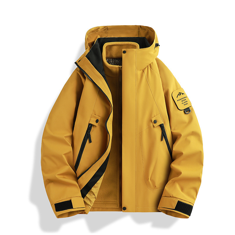 新款冲锋衣女三合一防风防水户外登山服男可拆卸外套团购定制logo|undefined