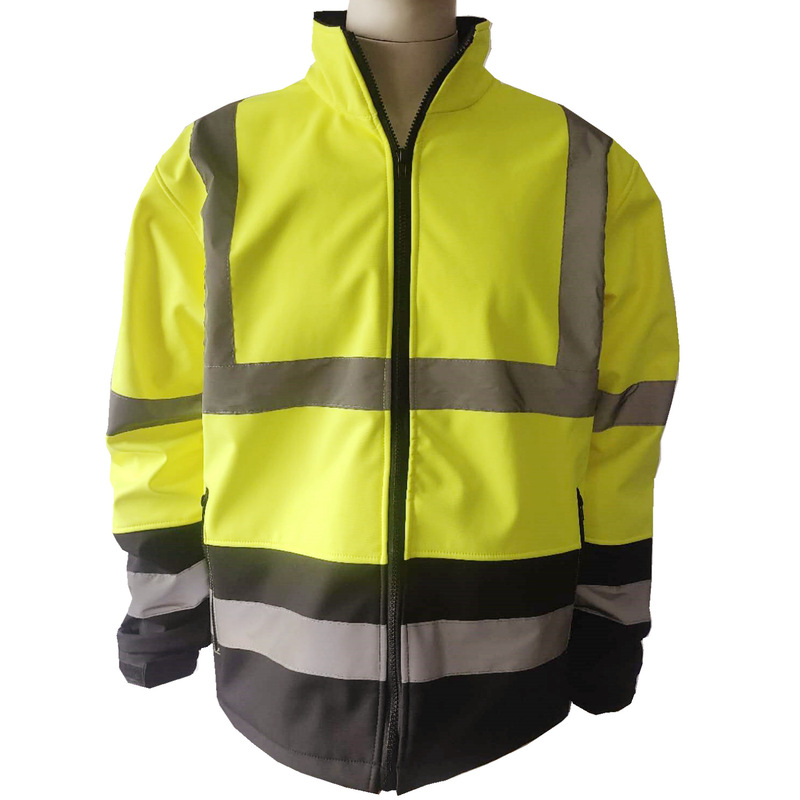 Export to Usa and Canada Ansi Personal Protective Equipment High Visibility Reflective Clothing Soft Shell Reflective Jacket